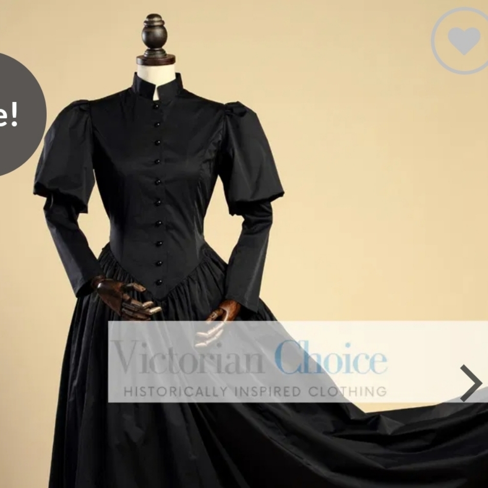 BNIP Victorian Maid Goth Steampunk Satin Dress